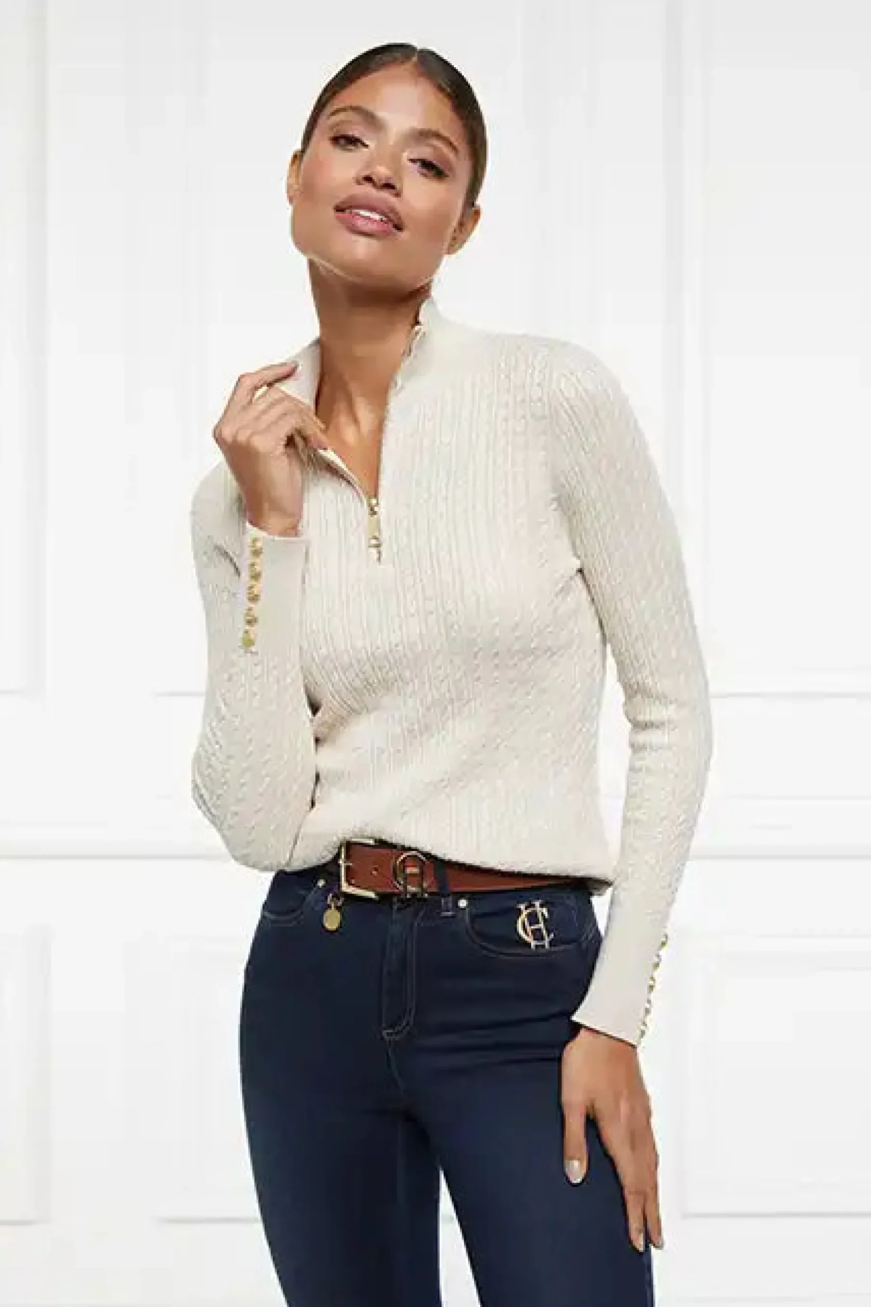 Ava Half Zip Knit