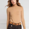 Buttoned Knit Roll Neck