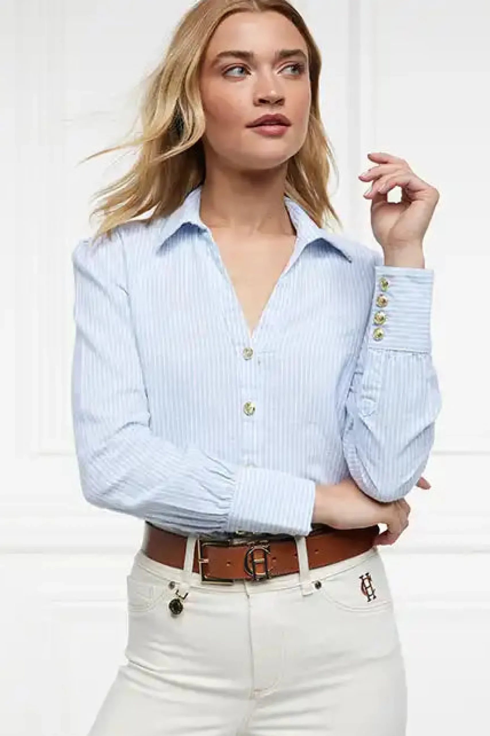 Classic V-Neck Blouse
