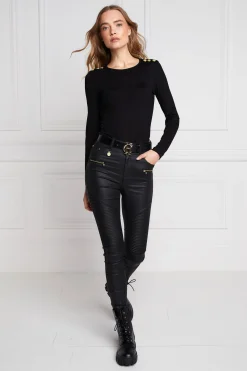 Coated Biker Jean