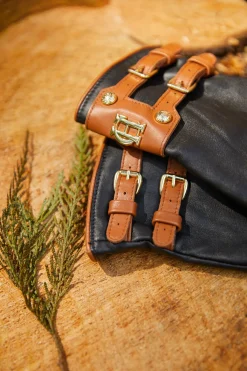 Contrast Leather Gloves