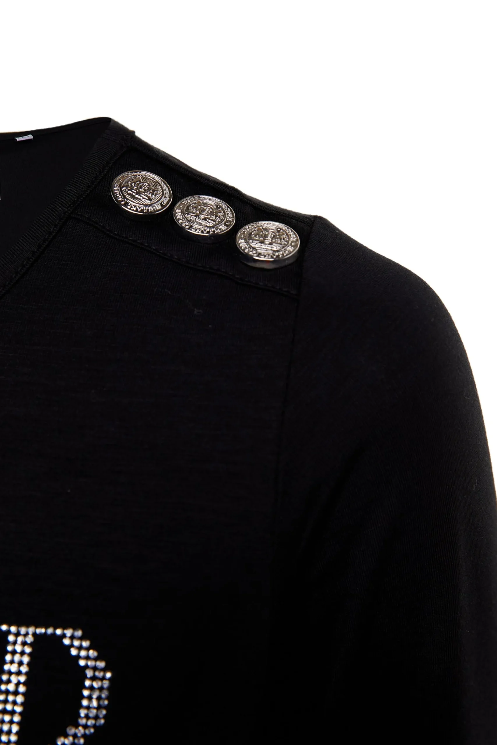 Diamante Long Sleeve Crew Neck Tee