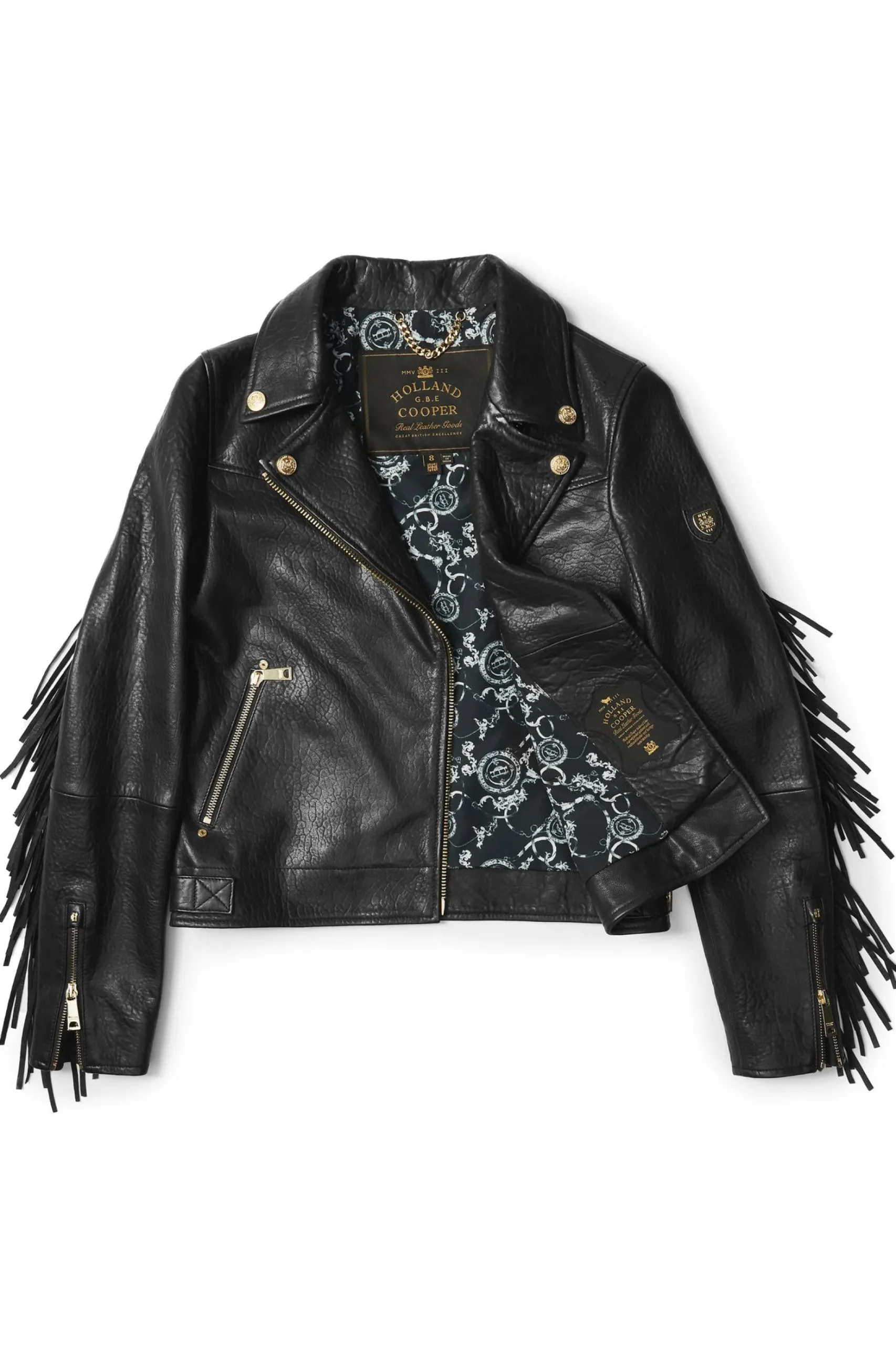 Fringed Leather Biker Jacket