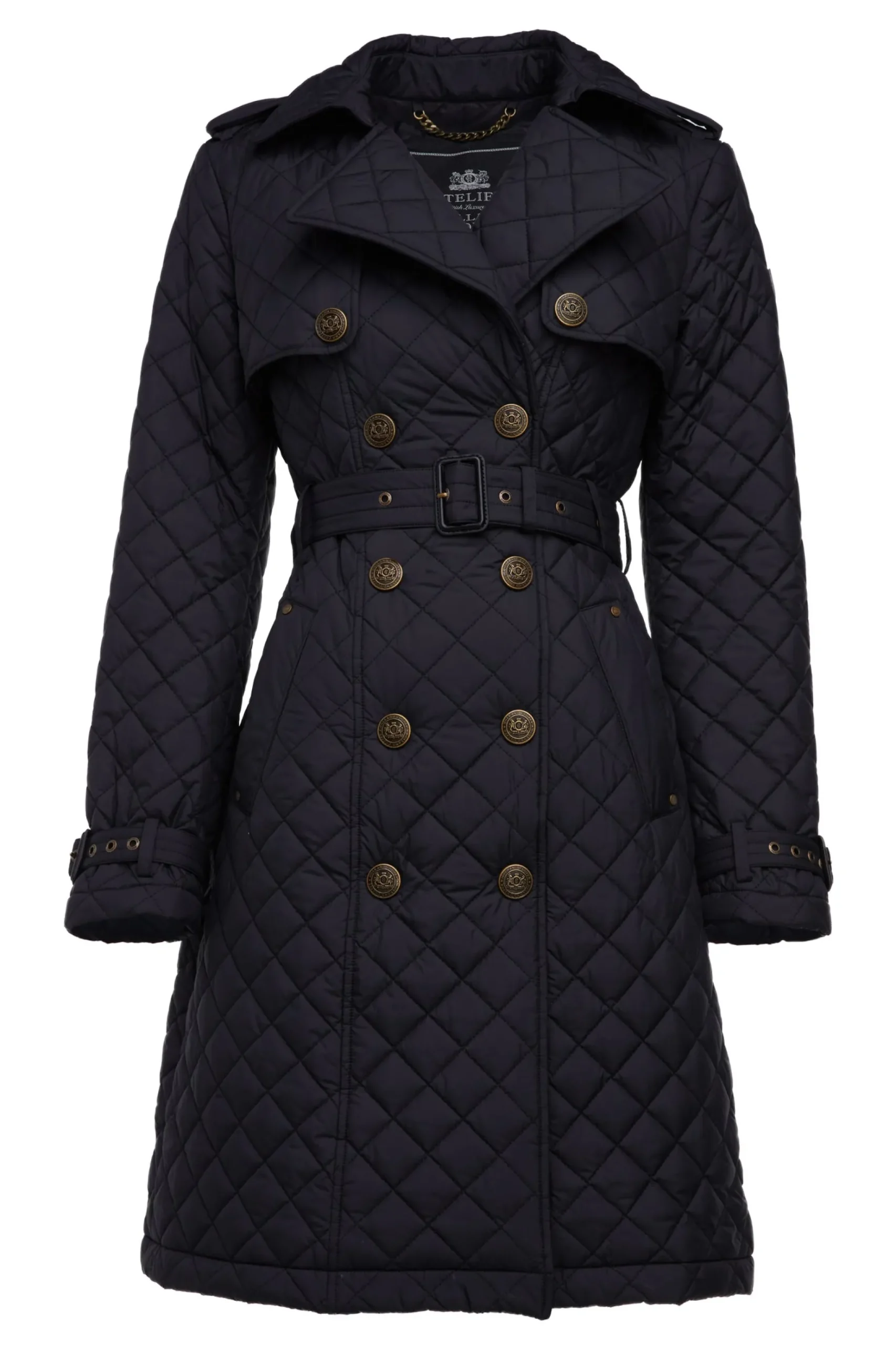 Grayson Quilted Trench Coat