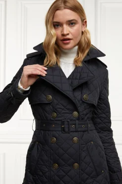 Grayson Quilted Trench Coat