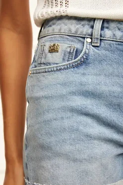 High Rise Denim Short
