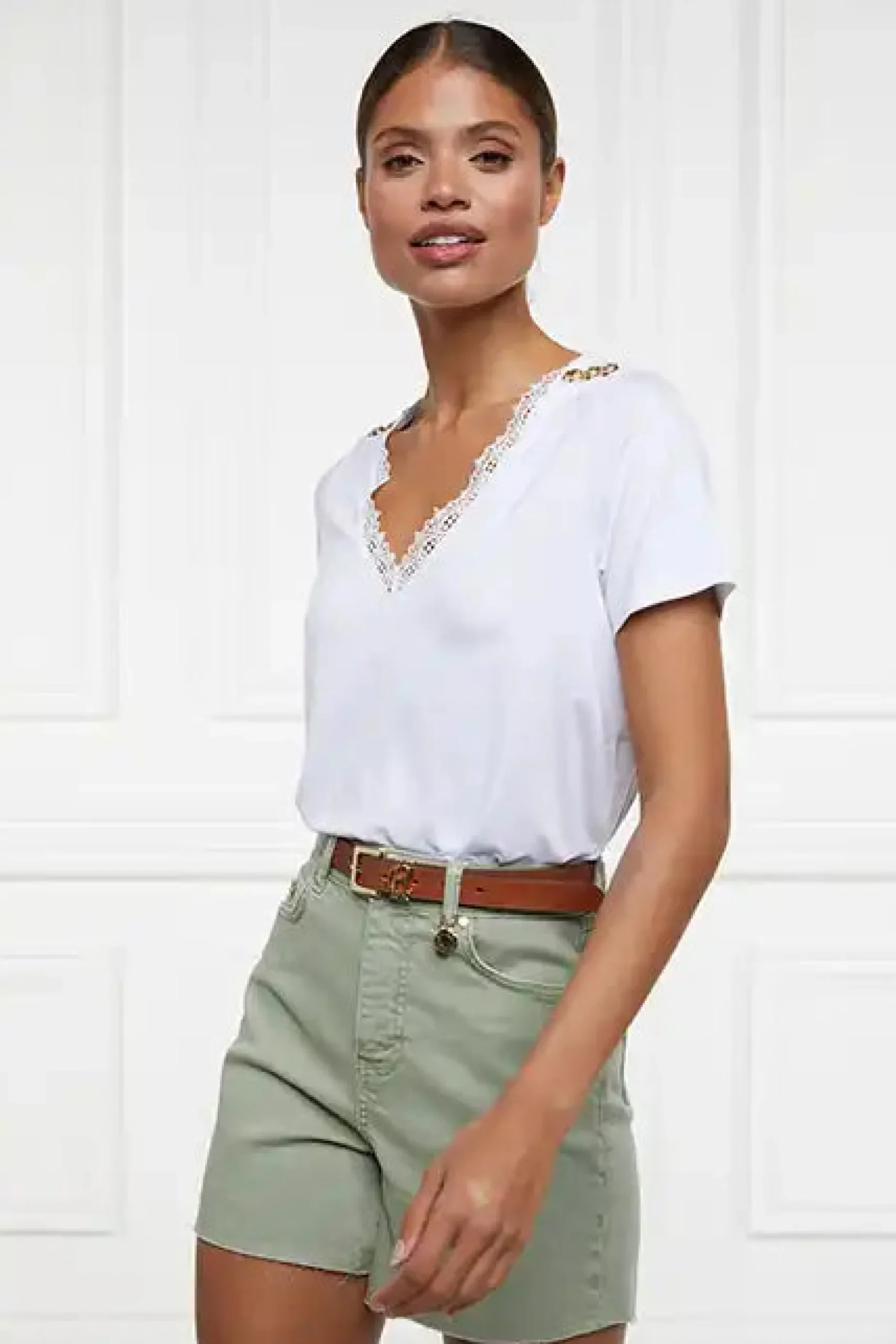 High Rise Denim Short