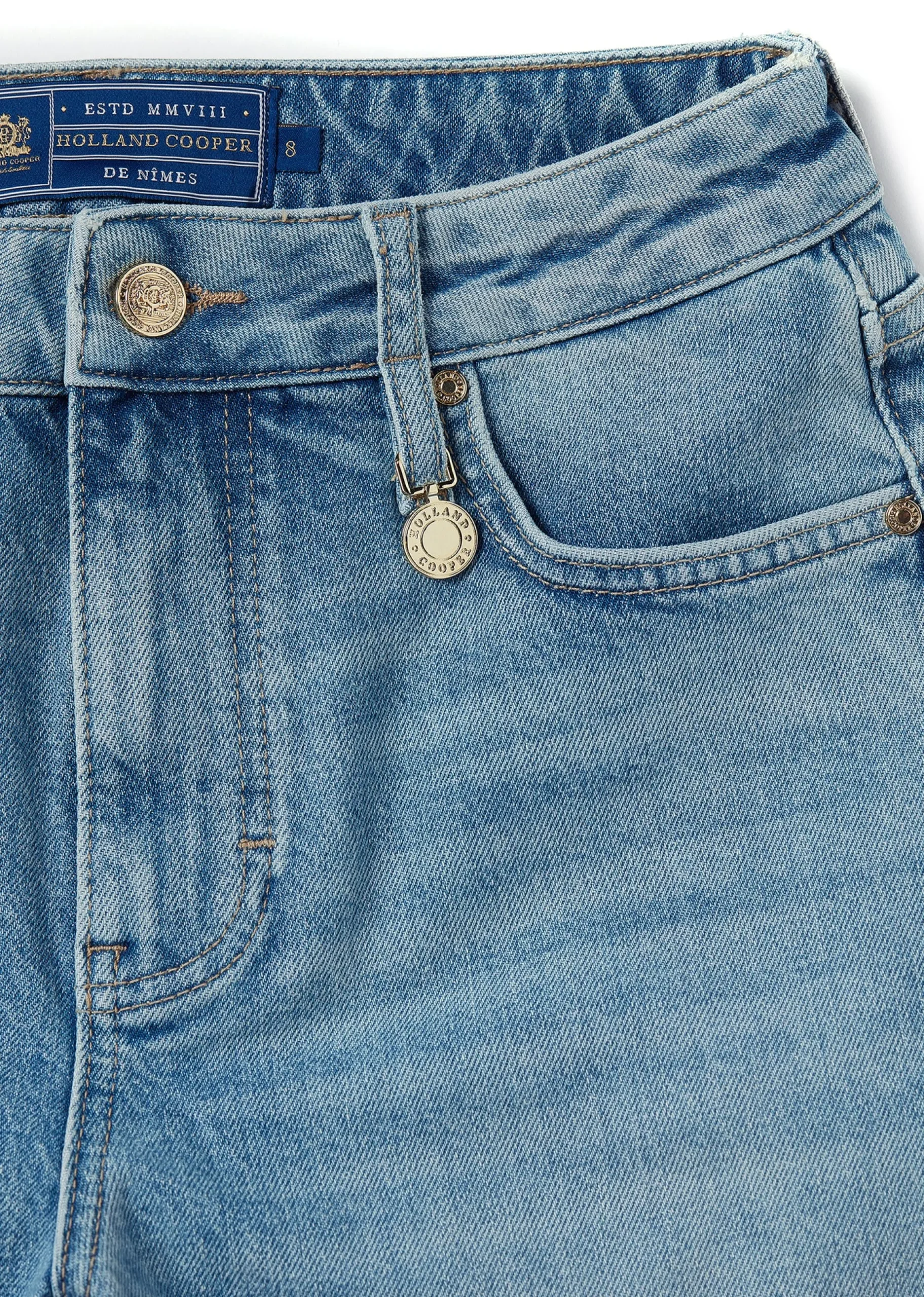 High Rise Denim Short