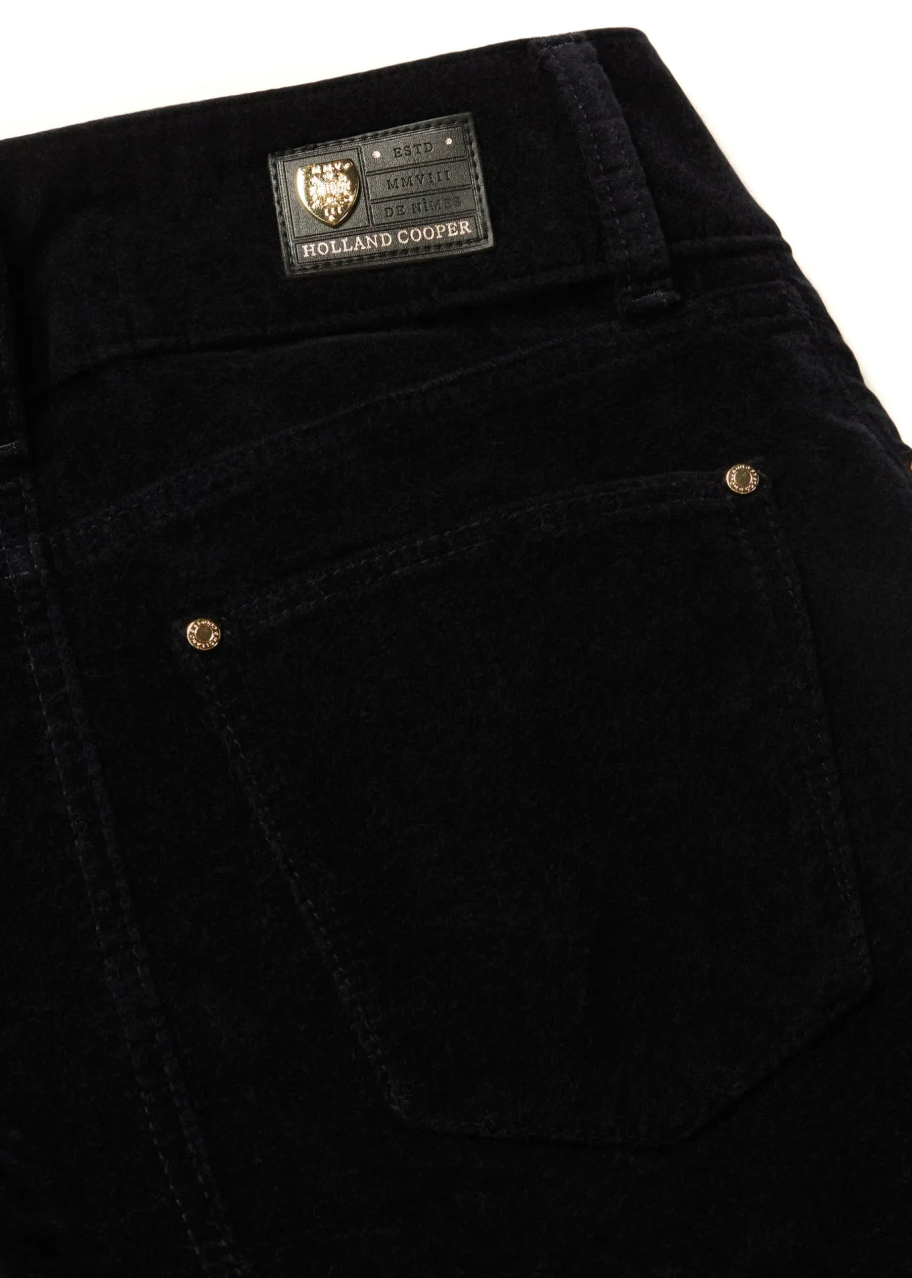 High Rise Velvet Flare