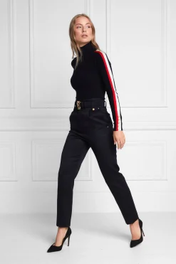 High Waisted Peg Trouser