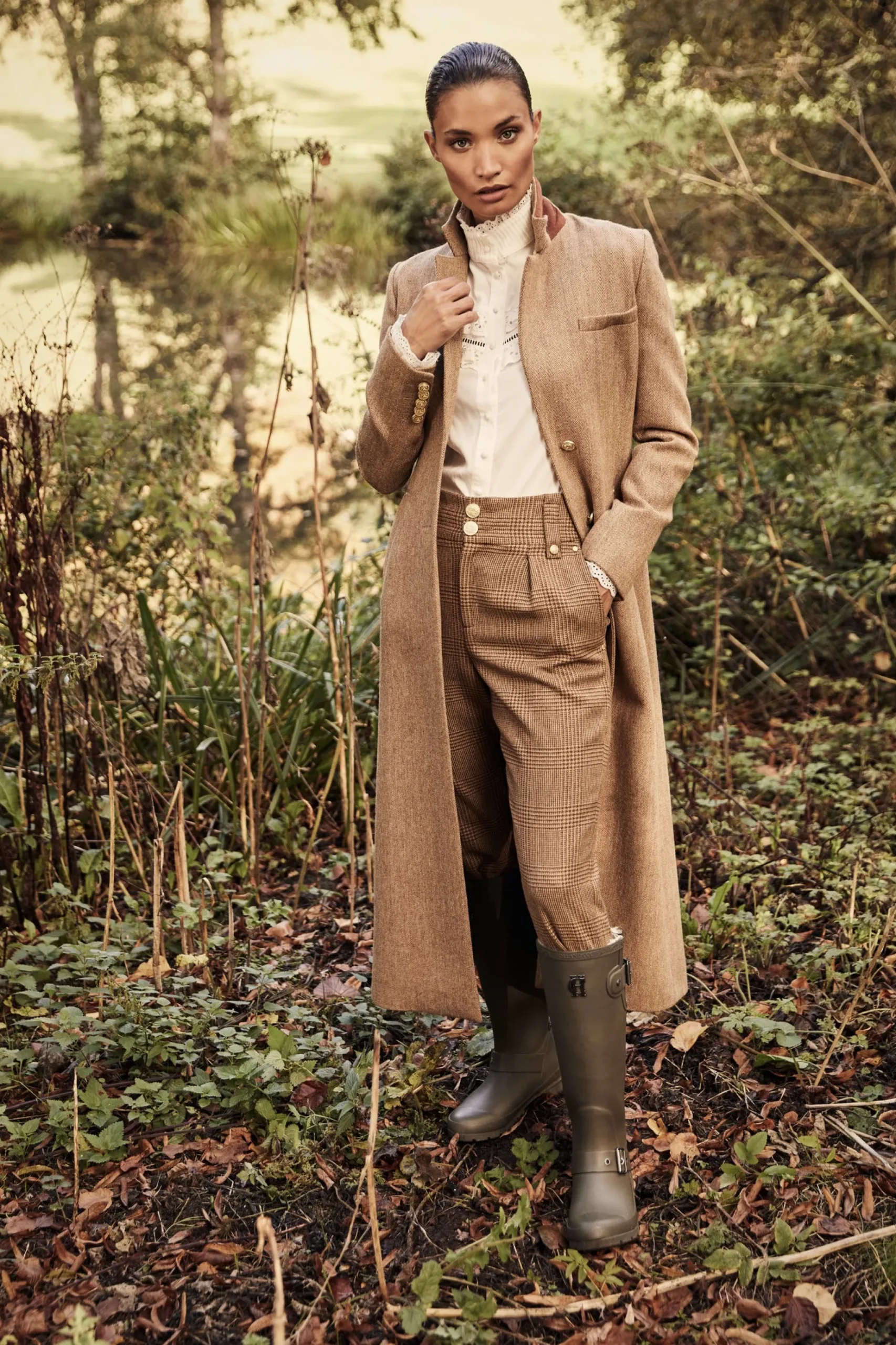 High Waisted Peg Trouser