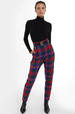 High Waisted Peg Trouser