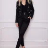 High Waisted Peg Trouser