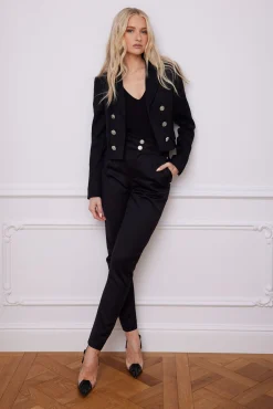 High Waisted Peg Trouser