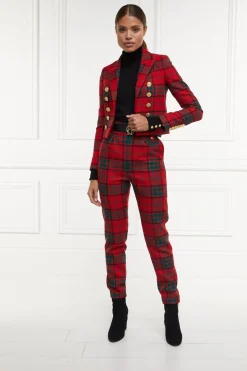 High Waisted Peg Trouser
