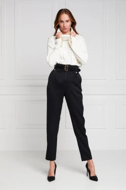 High Waisted Peg Trouser