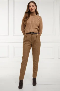 High Waisted Peg Trouser