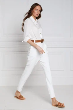 High Waisted Peg Trouser