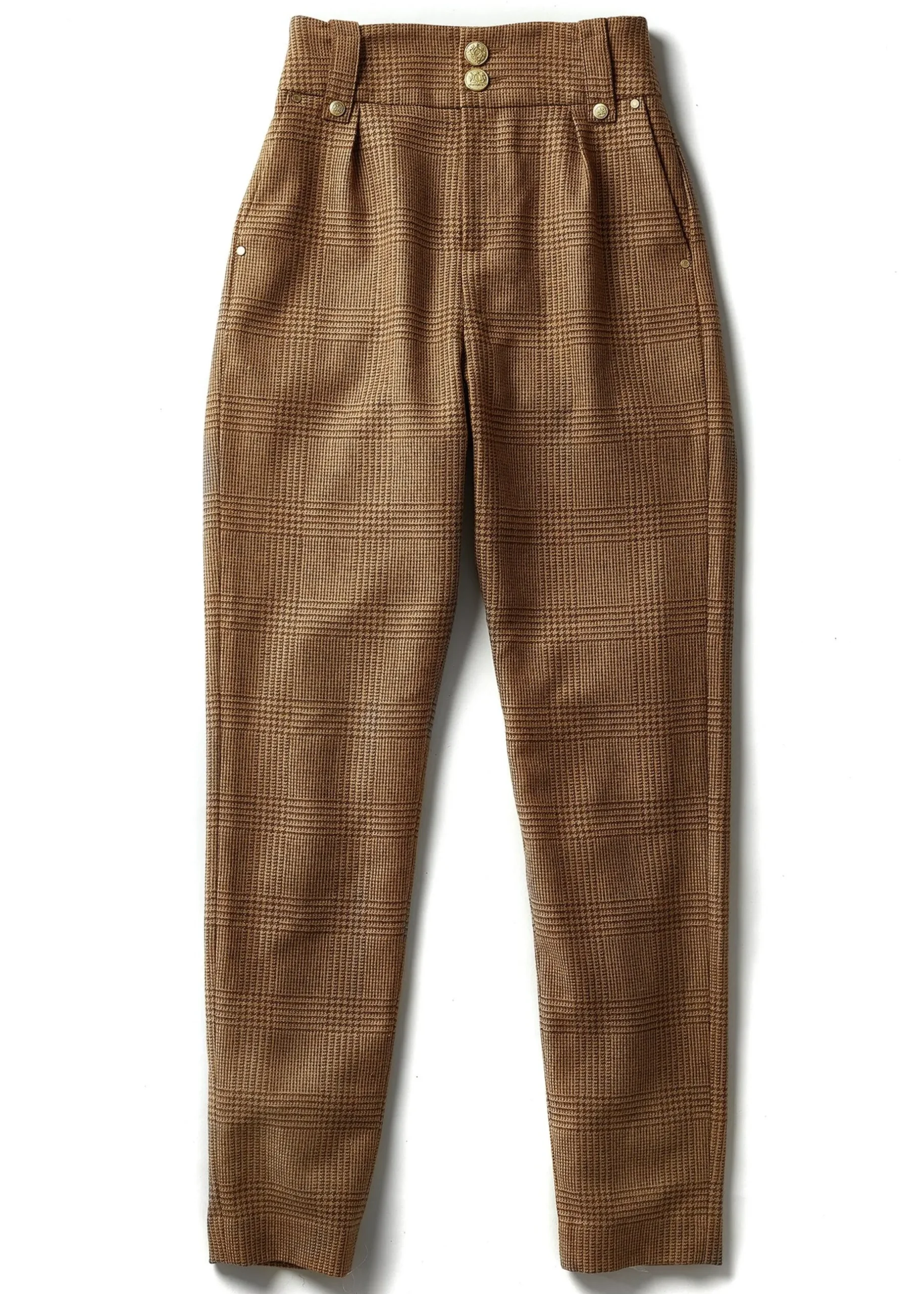 High Waisted Peg Trouser