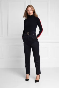 High Waisted Peg Trouser