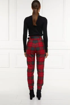 High Waisted Peg Trouser