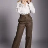 High Waisted Straight Trouser