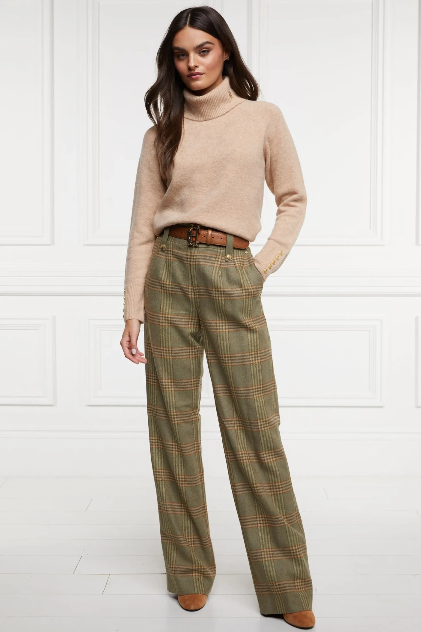 High Waisted Straight Trouser