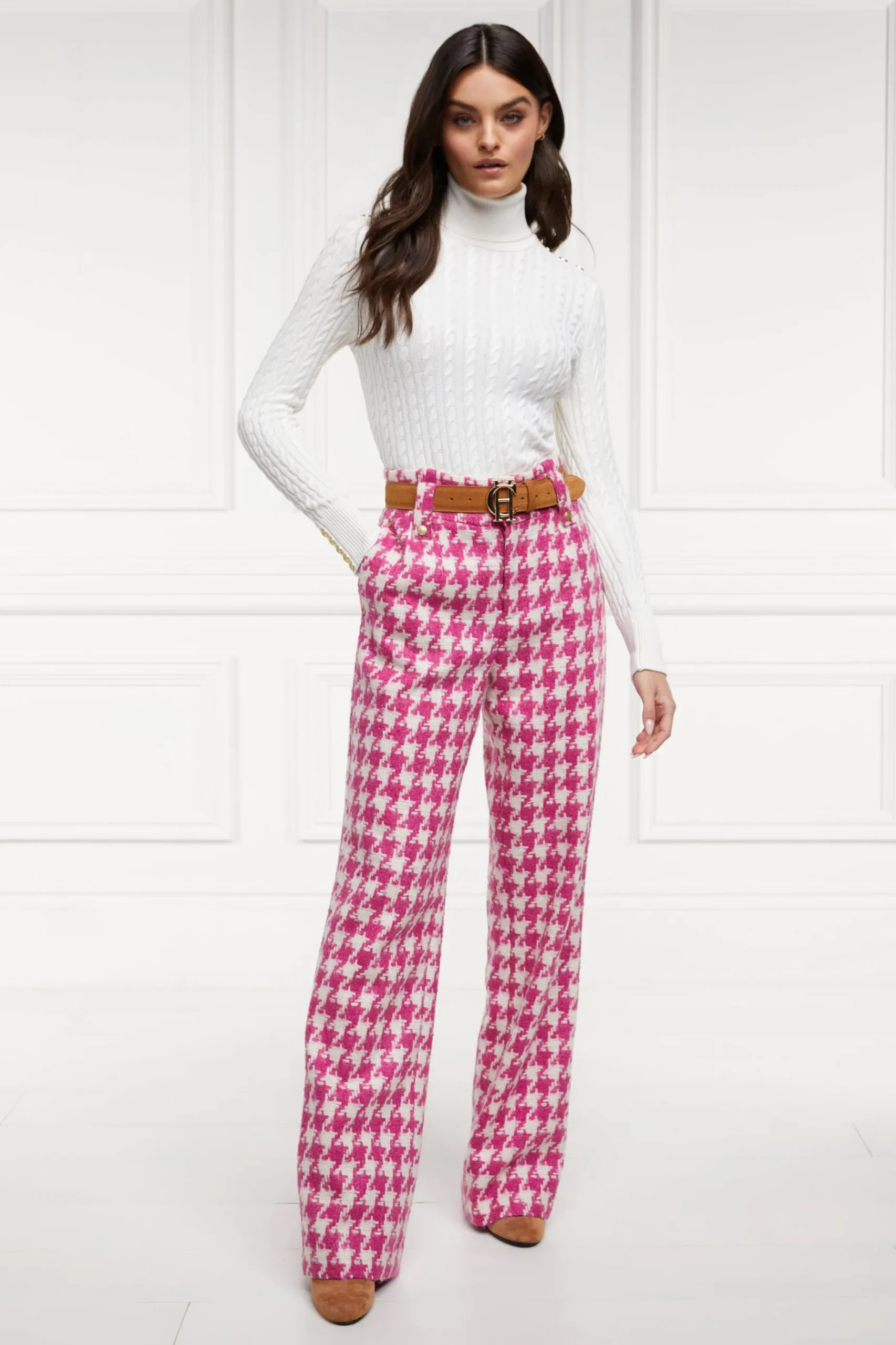 High Waisted Straight Trouser