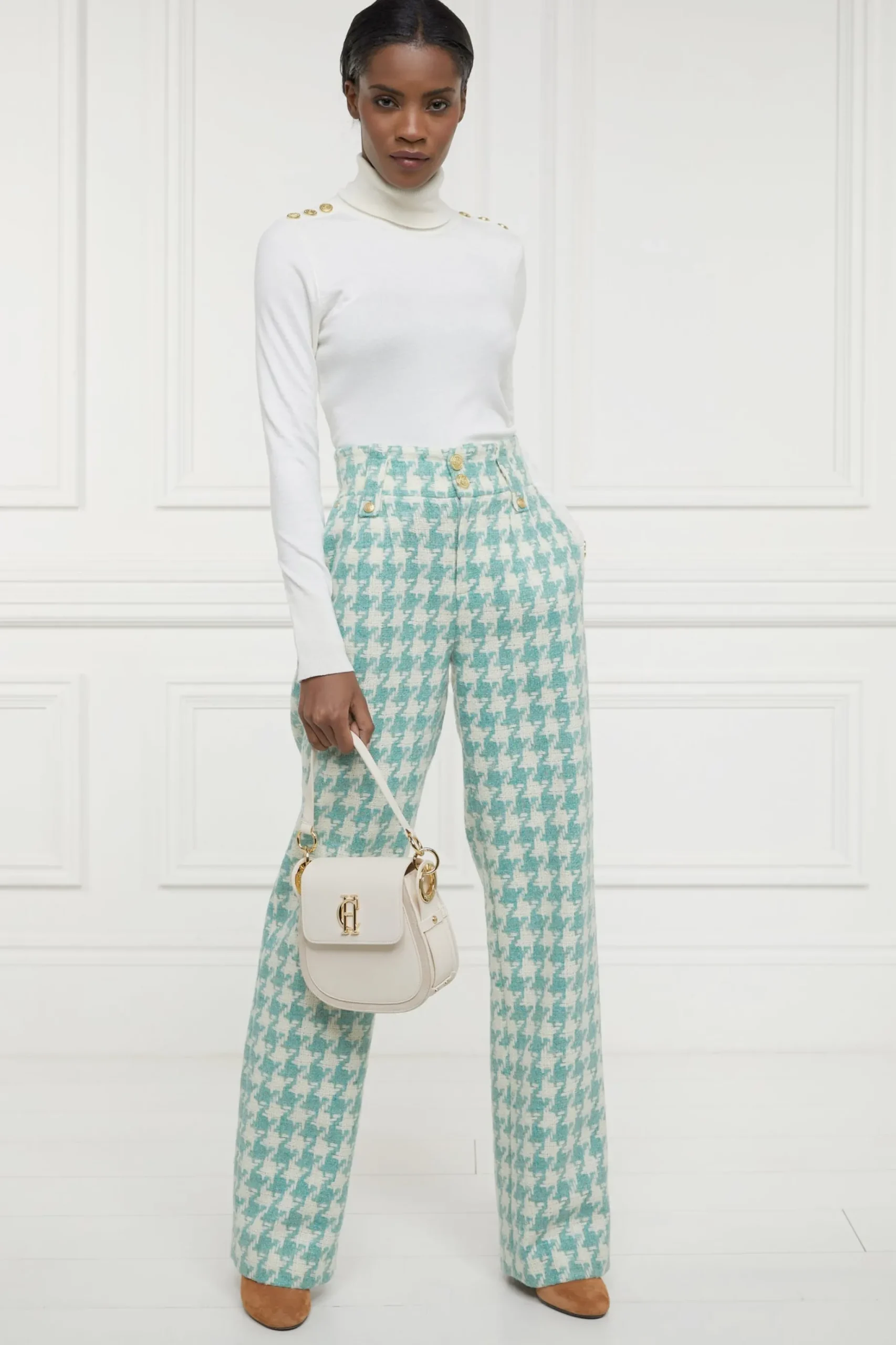 High Waisted Straight Trouser