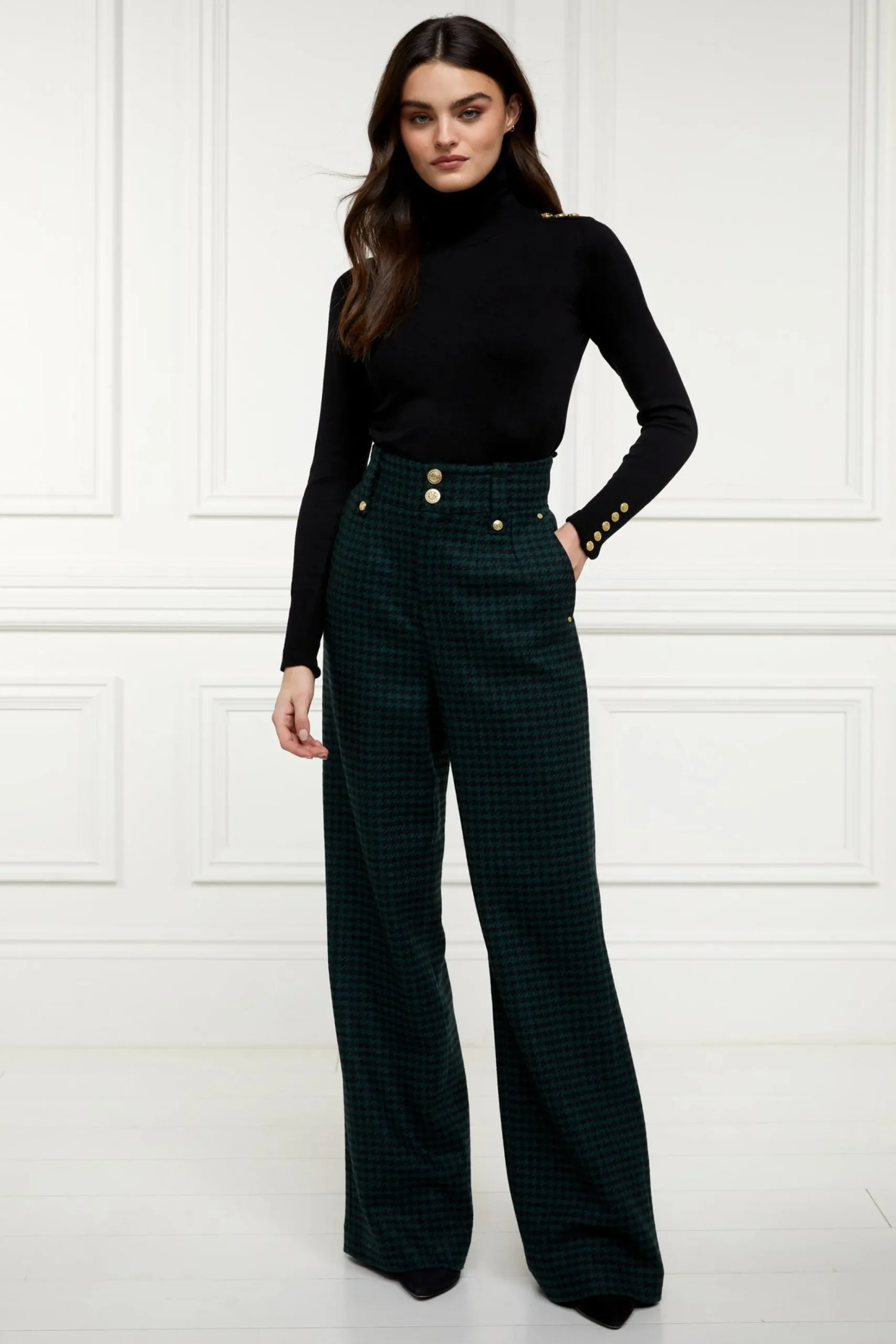 High Waisted Straight Trouser