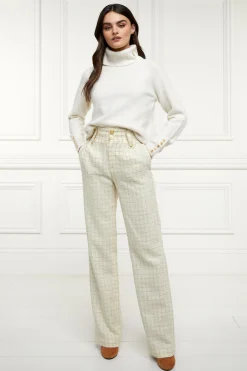 High Waisted Straight Trouser