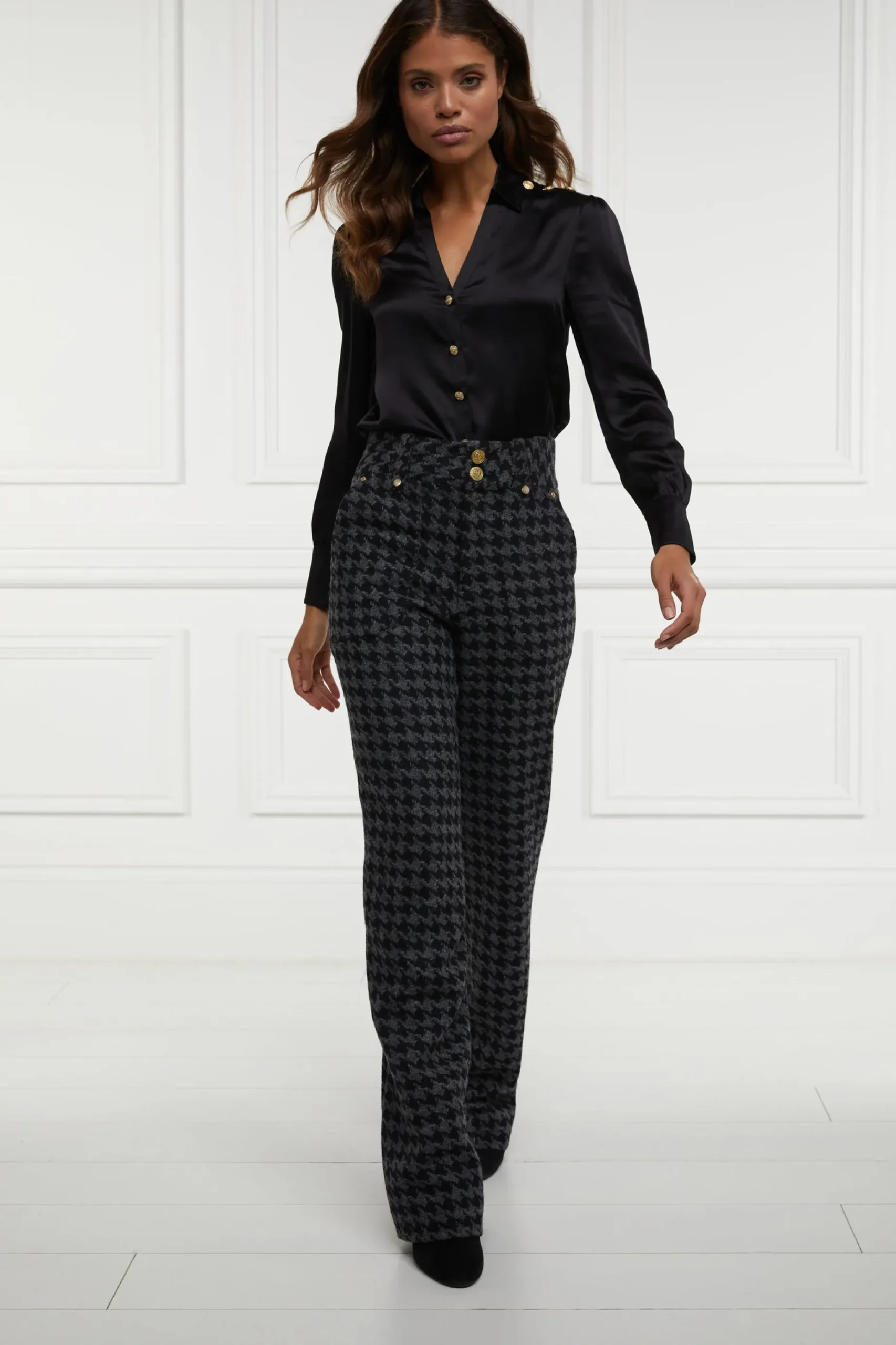 High Waisted Straight Trouser