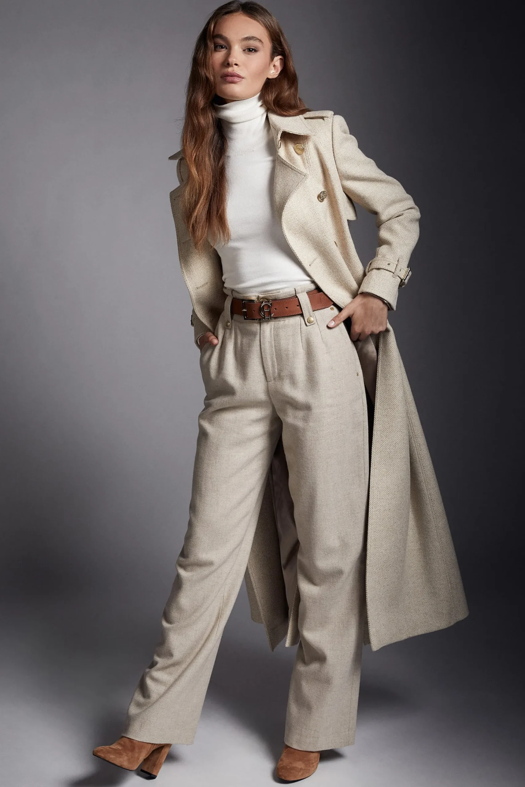 High Waisted Straight Trouser