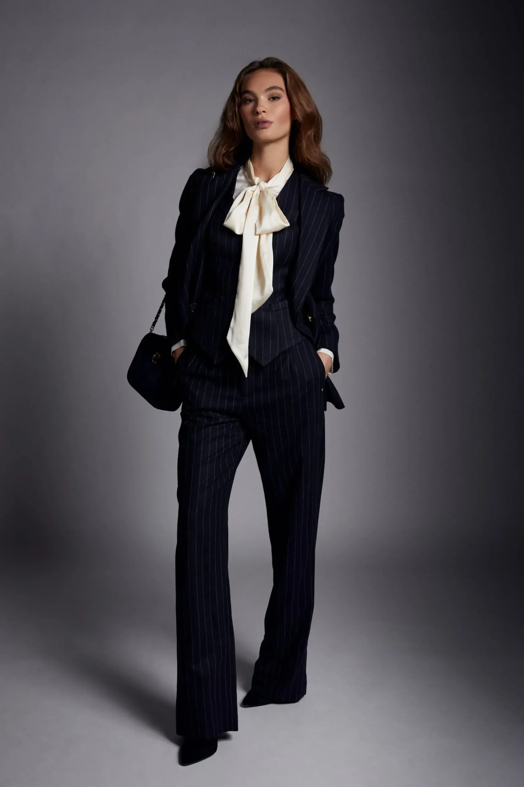High Waisted Straight Trouser