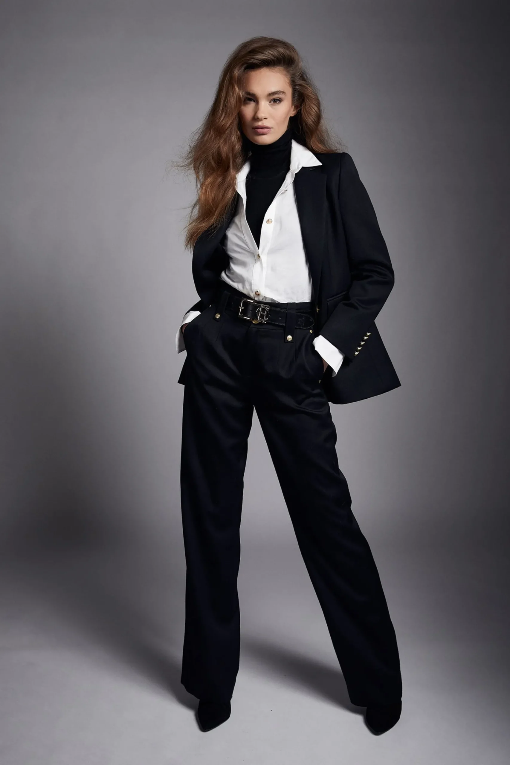 High Waisted Straight Trouser