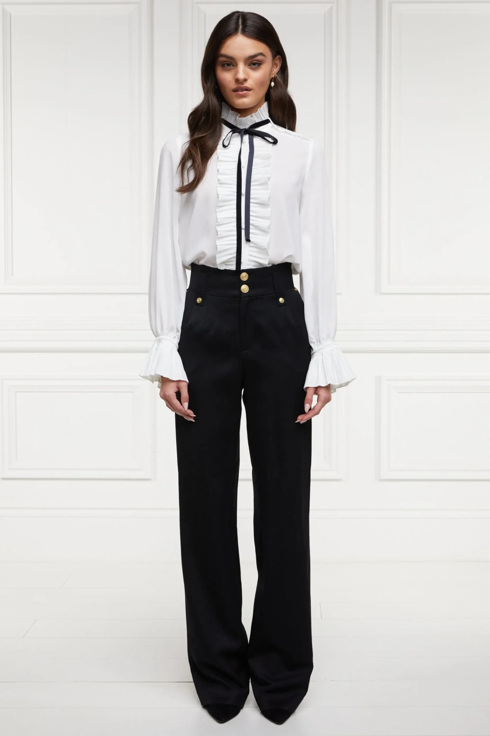 High Waisted Straight Trouser