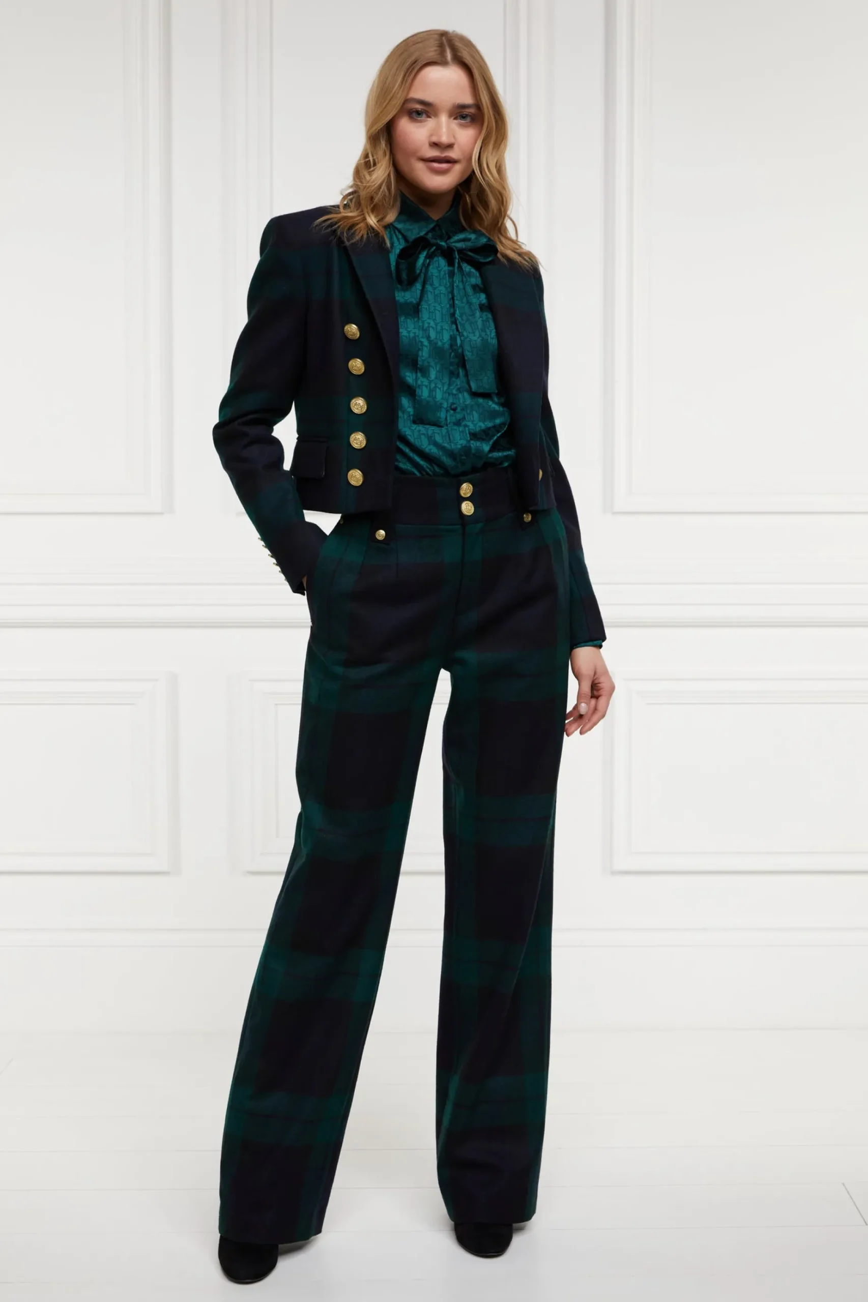 High Waisted Straight Trouser