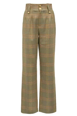 High Waisted Straight Trouser