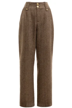 High Waisted Straight Trouser