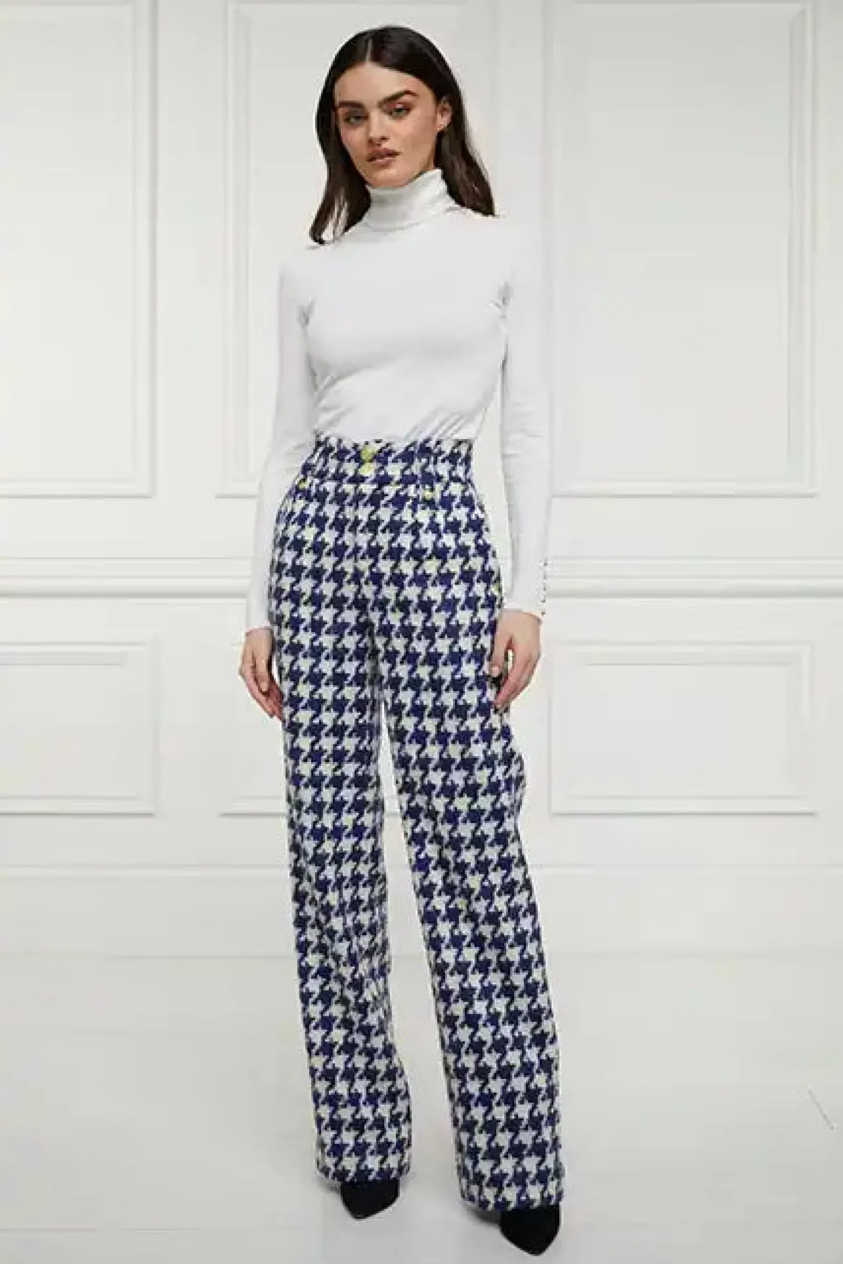 High Waisted Straight Trouser