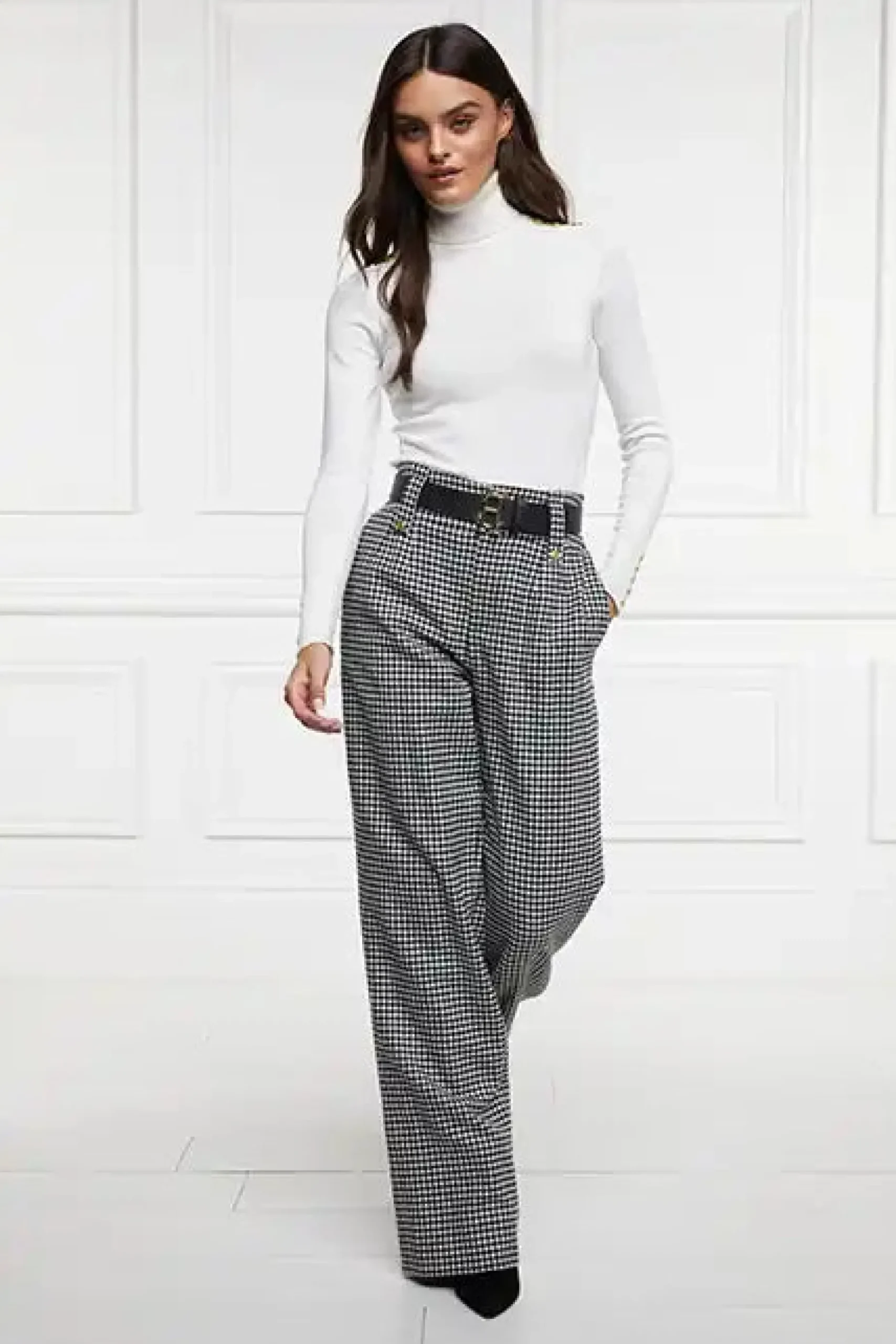 High Waisted Straight Trouser