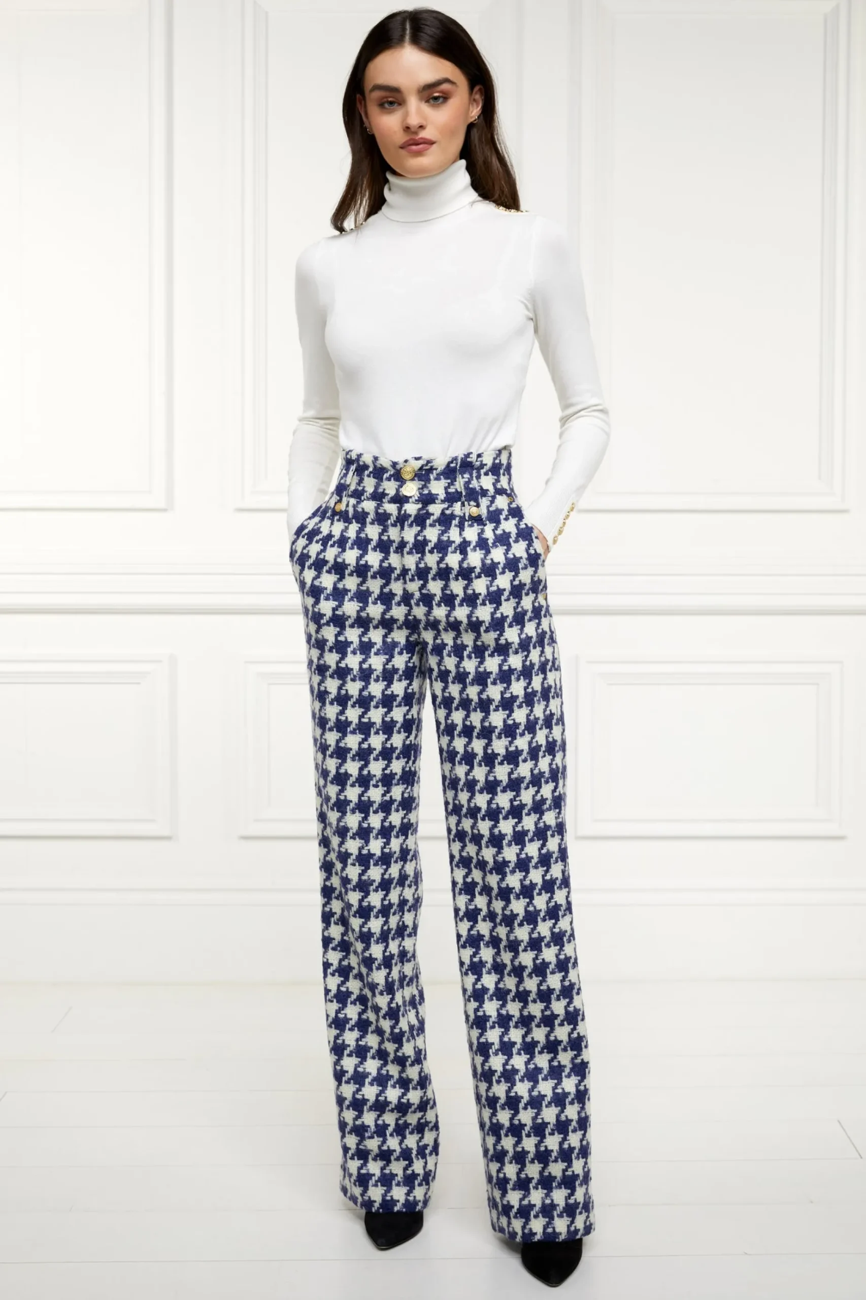 High Waisted Straight Trouser