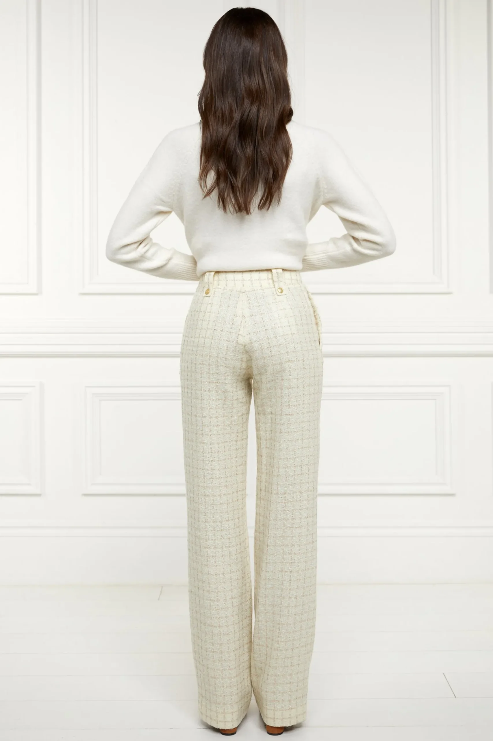 High Waisted Straight Trouser