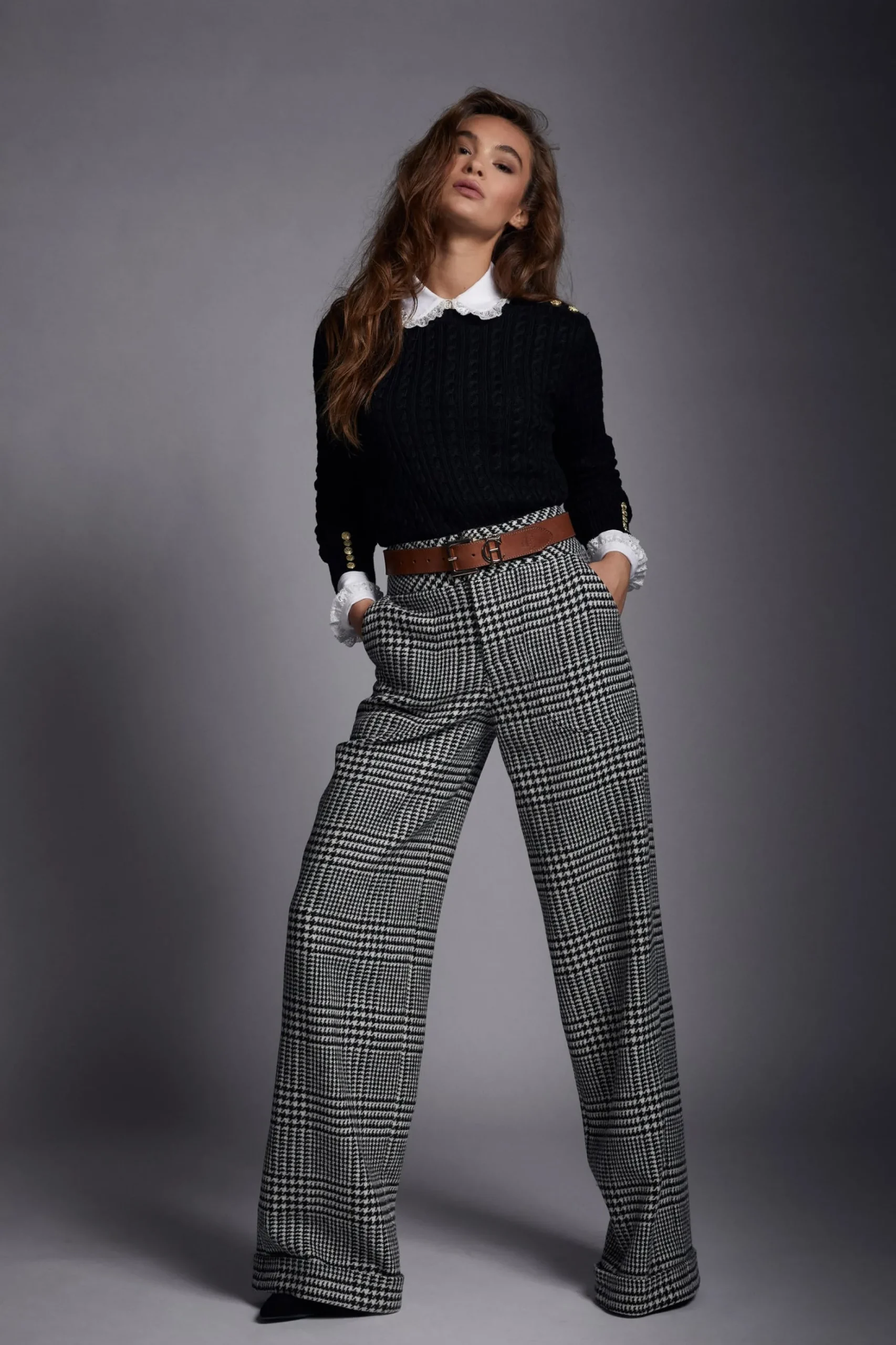 High Waisted Straight Trouser