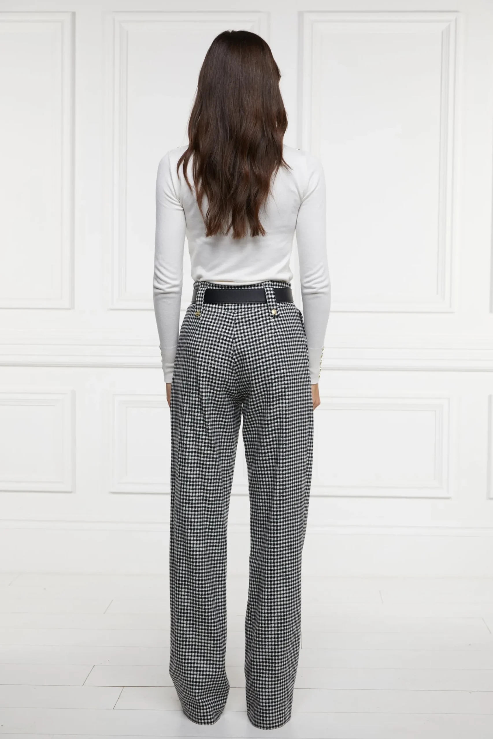 High Waisted Straight Trouser