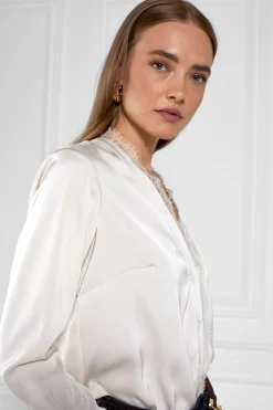 Lace V-Neck Blouse