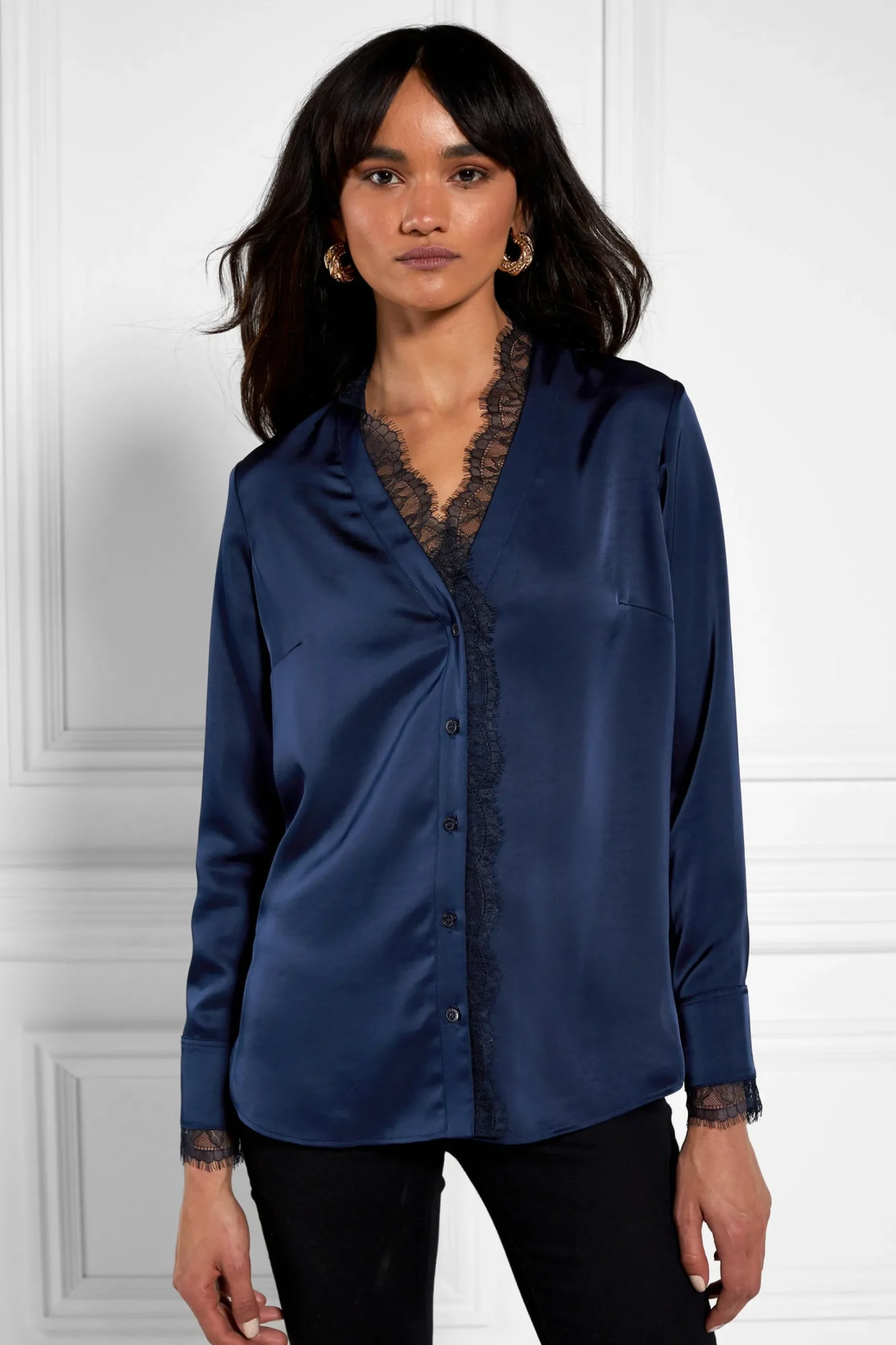 Lace V-Neck Blouse