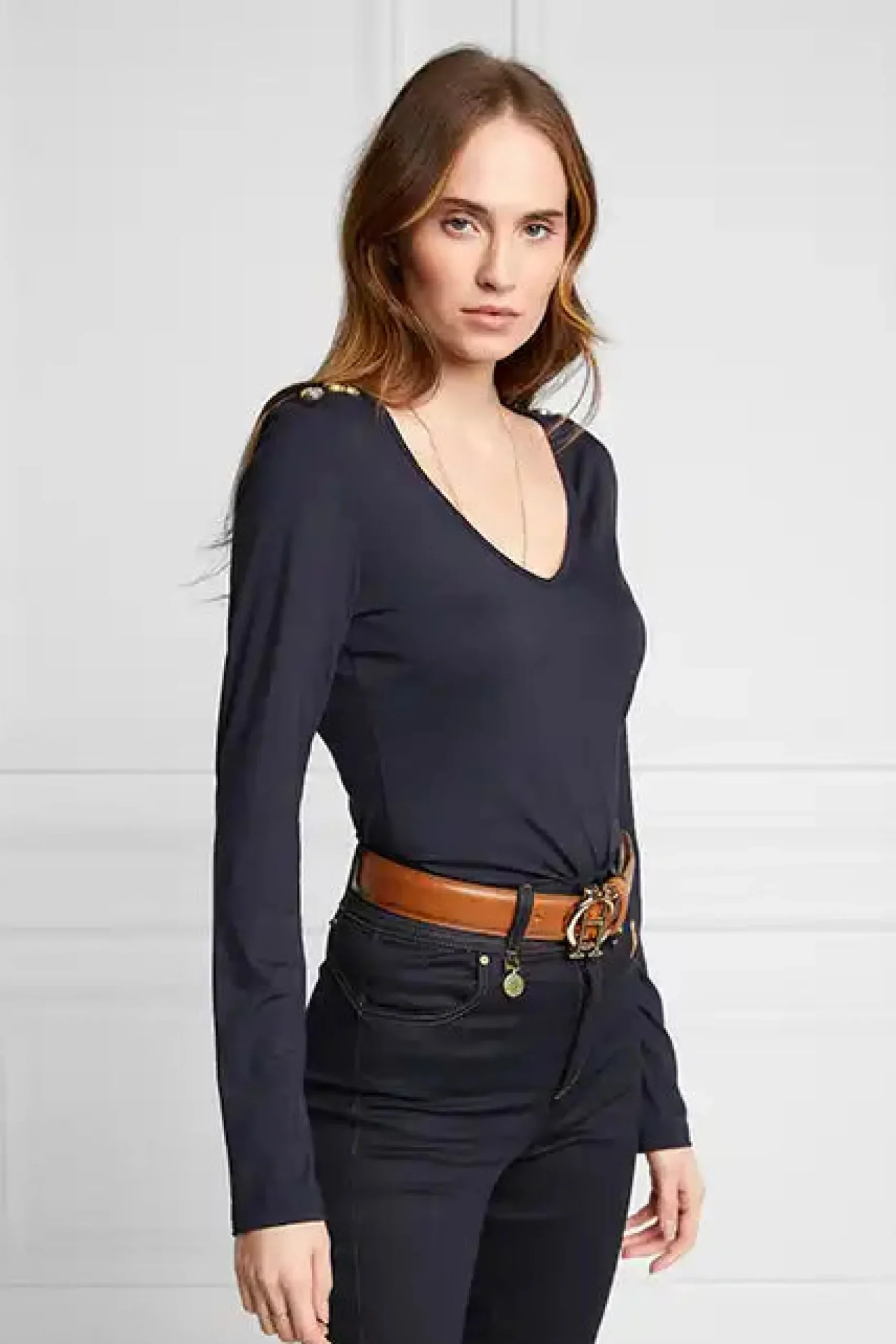 Long Sleeve V-Neck Tee