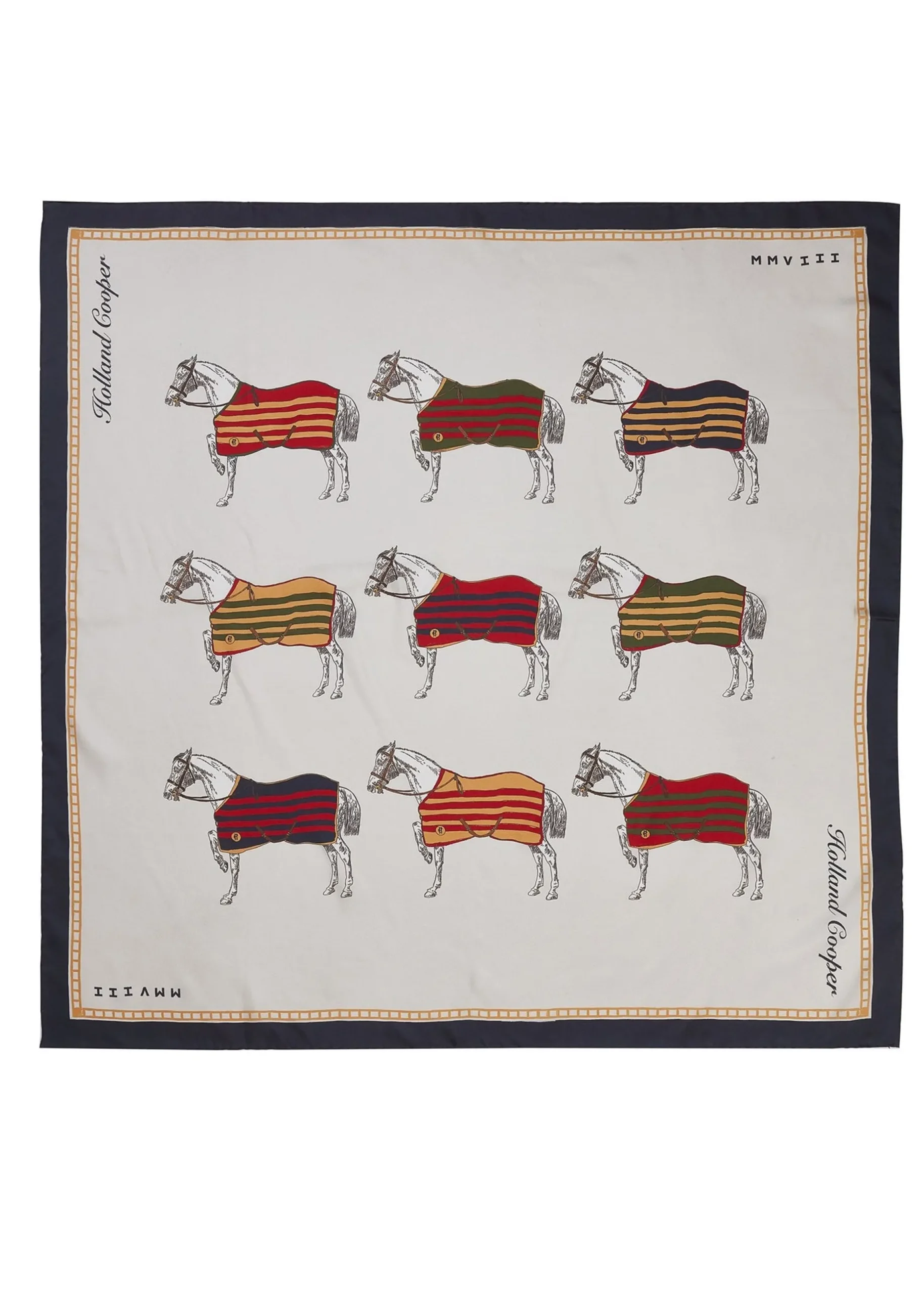 Nine Horse Silk Scarf