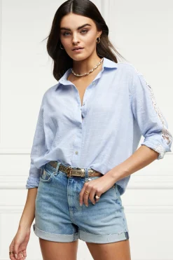 Oversized Cotton Lace Shirt